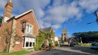 Roaring trade: the Red Lion in the west of Isle of Wight is extremely busy currently